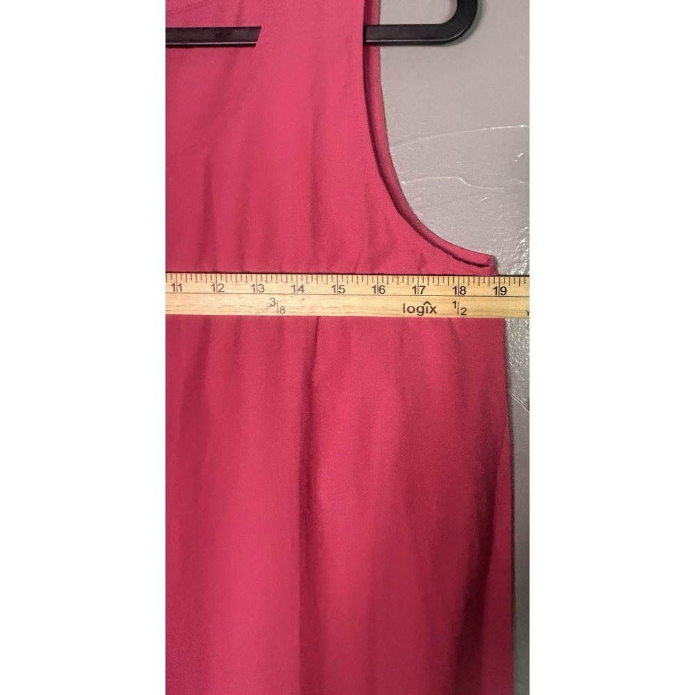 Eileen Fisher Organic Cotton Pucker Tiered Dress vibrant pink S/P Organic Cotton - Picture 6 of 6